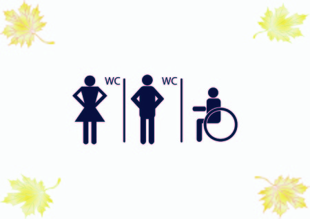 Symbols inlet to the toilet  iconのイラスト素材
