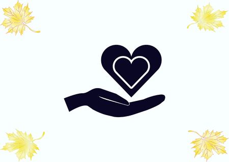 Human heart, Love  iconのイラスト素材