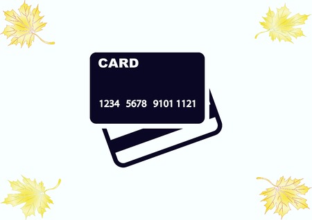 Corporate card icon, credit card icon, vector illustration. Flat design styleのイラスト素材