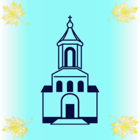 Christian church, house of prayer, Baptist iconのイラスト素材