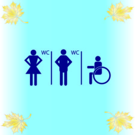 Symbols inlet to the toilet  iconのイラスト素材