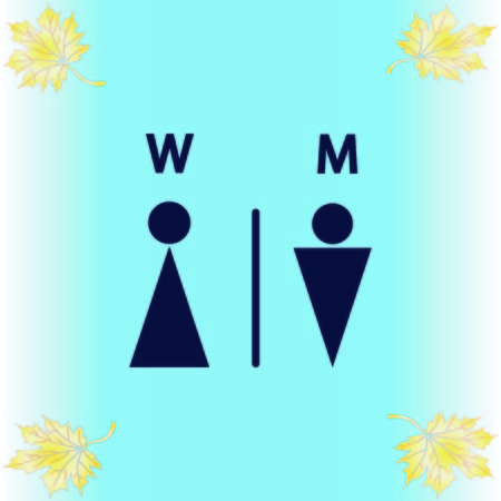 Symbols inlet to the toilet  iconのイラスト素材
