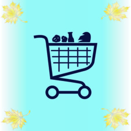 Shopping trolley, cart iconのイラスト素材