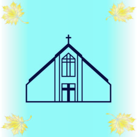 Christian church, house of prayer, Baptist iconのイラスト素材