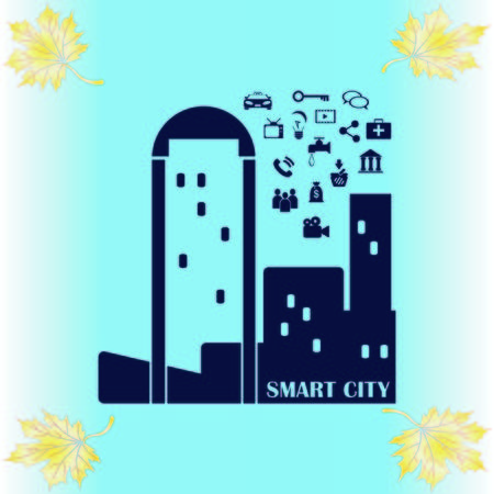 Smart city icon. Collection modern trend concept.  vector illustration symbolのイラスト素材