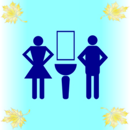 Symbols inlet to the toilet  iconのイラスト素材
