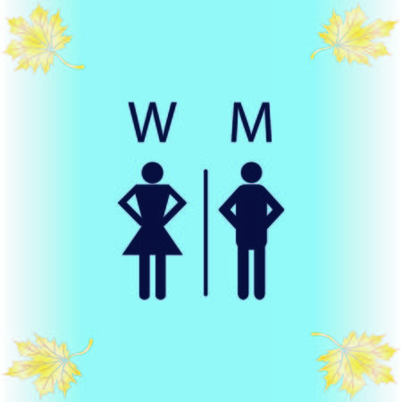 Symbols inlet to the toilet  iconのイラスト素材