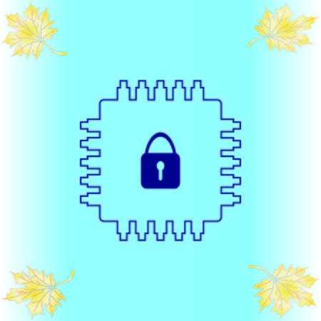 Circuit board, technology icon, vector illustration. Flat design styleのイラスト素材