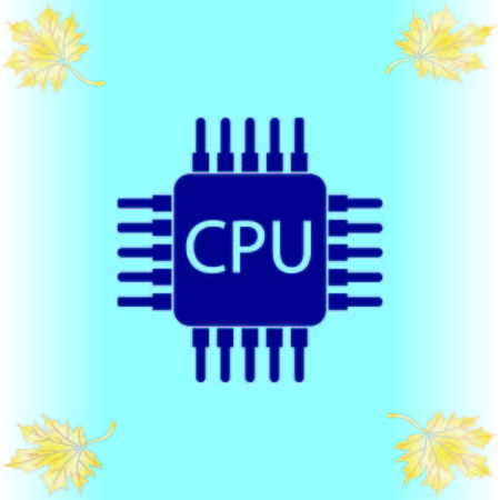 Circuit board, technology icon, vector illustration. Flat design styleのイラスト素材