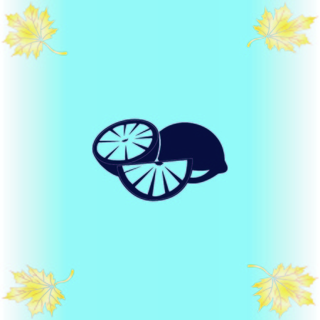 Lemon icon. Fruit icon.のイラスト素材