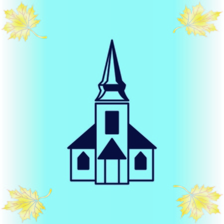 Christian church, house of prayer, Baptist iconのイラスト素材