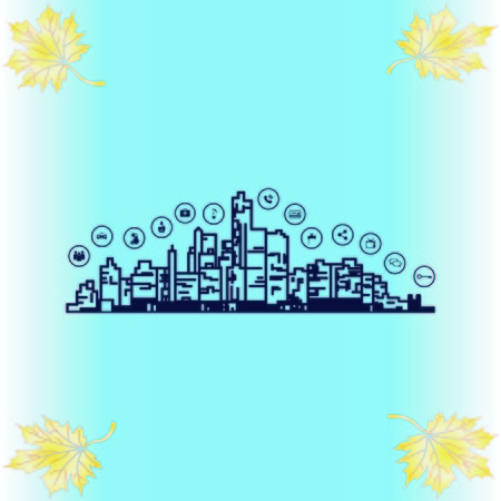 Smart city icon. Collection modern trend concept.  vector illustration symbolのイラスト素材