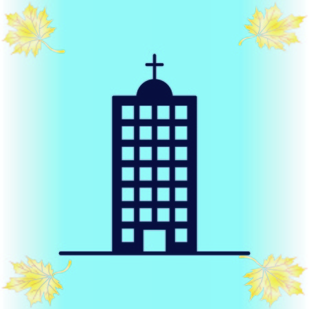 Christian church, house of prayer, Baptist iconのイラスト素材