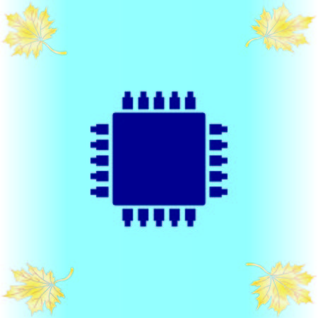 Circuit board, technology icon, vector illustration. Flat design styleのイラスト素材