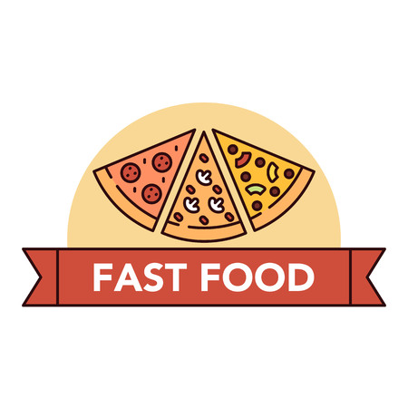 Pizza illustration.のイラスト素材