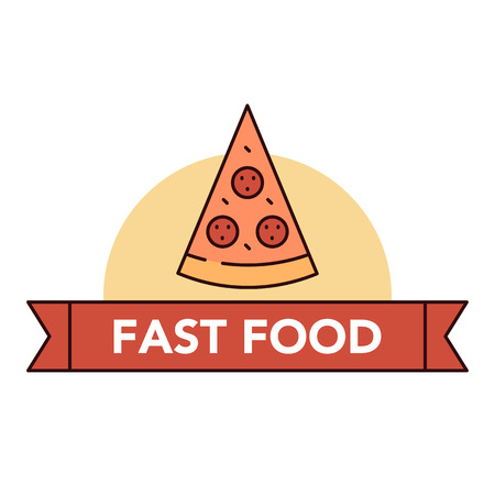 Pizza illustration.のイラスト素材