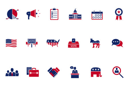 Election topic iconのイラスト素材