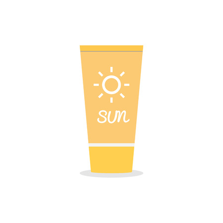 Suntan cream. Icon on isolated backgroundのイラスト素材