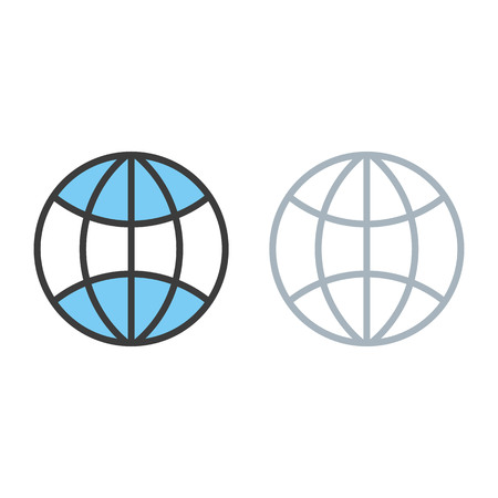 Global map. Travel vector icon on white isolated backgroundのイラスト素材