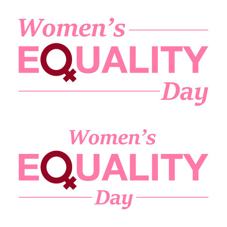 The equality day of women. Vector illustration on isolated white backgroundのイラスト素材