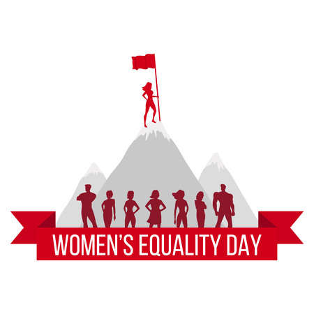 The equality day of women. Vector illustration on isolated white background.のイラスト素材