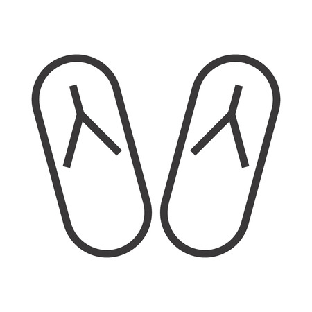 Summer flip-flops vector icon.のイラスト素材