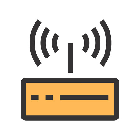 Wi-fi router vector icon. High-tech technology items.のイラスト素材