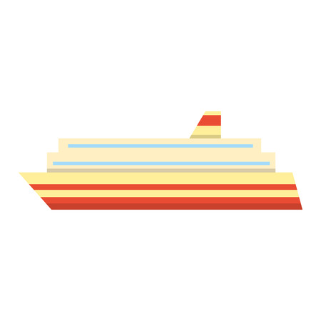 Colored ferry vector iconのイラスト素材
