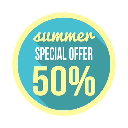 Special summer offer sales discount vector picture for business trade purposes applicable for web and mobile apps.のイラスト素材