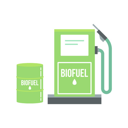 Biofuel illustration. Alternative and environmental friendly technology and lifestyle.のイラスト素材