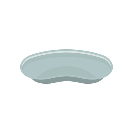 Vector illustration of a kidney dish on white background. Dentistry topic.のイラスト素材
