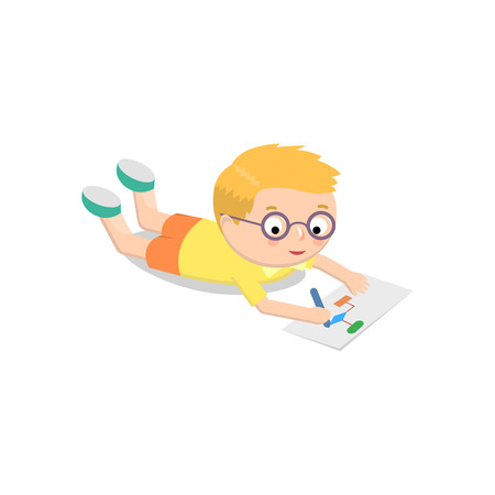 IT children generation vector image. Clever and intelligent children.のイラスト素材