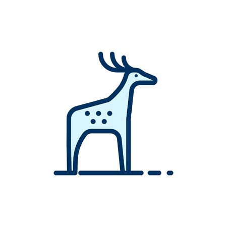 Deer icon. Christmas and New Year celebration topic.のイラスト素材