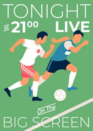 Soccer event banner layout. Football match flyerのイラスト素材