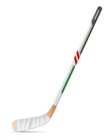 Ice hockey stick. Realistic wooden inventory for winter sport gameのイラスト素材