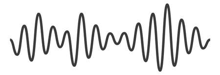 Wiggly smooth black line. Pulse signal track