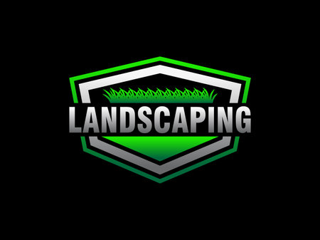 Landscape logo for lawn or gardening business, organization or website vectorのイラスト素材