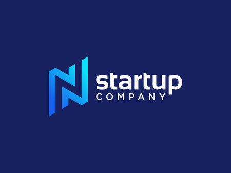 N alphabet letter logo iconのイラスト素材