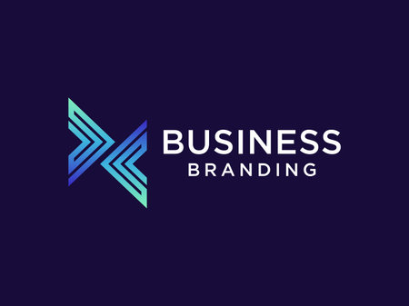Abstract Initial Letter X Logo. Geometric Arrow Origami Style. Usable for Business and Technology Logos. Flat Vector Logo Design Template Elementのイラスト素材