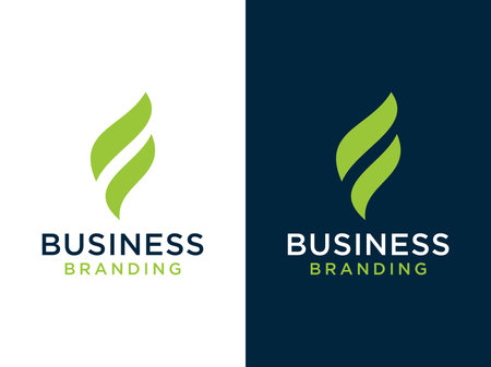 Abstract Initial Letter F Logo. Square Ribbon Flat Vector Logo Design Template Element.のイラスト素材