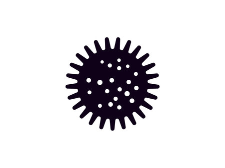Virus Icon isolated on white background. Flat Vector Icon Design Template Elementのイラスト素材