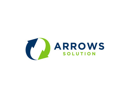 Arrows Path Initial Letter S negative space logo design inspiration. Usable for Business and Branding Logos. Flat Vector Logo Design Templateのイラスト素材
