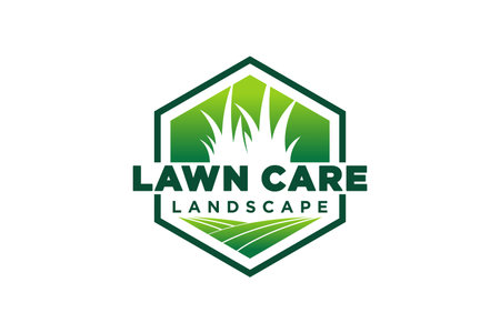 Landscape logo for lawn or gardening business, organization or websiteのイラスト素材