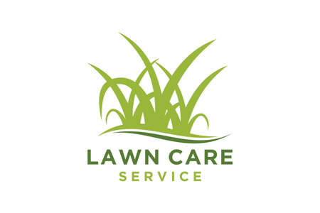 Lawn Logo Vector of lawn care, landscape, grass concept logo design templateのイラスト素材