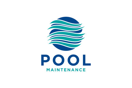 Swimming Pool Service Logo with Cleaning Pool and Maintenance Conceptのイラスト素材