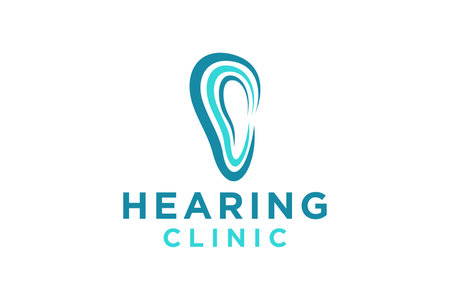 Hearing Aid logo concept, ear assistance, abstract vectorのイラスト素材