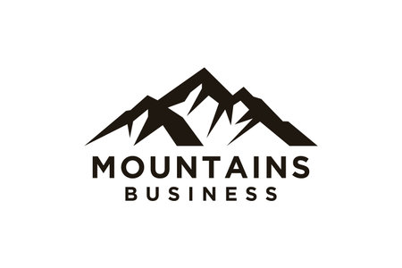 Mountain Logo, Simple vector logo in a modern styleのイラスト素材
