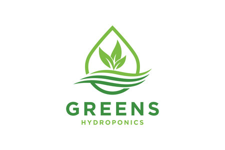 Abstract leaf and water drop logo design conceptのイラスト素材