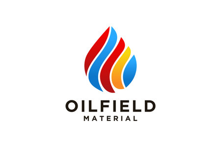 Modern Styled Logo. Drop Gas and Oil Logoのイラスト素材