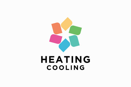 Illustration graphic vector of plumbing, heating and cooling service Logo Design template.のイラスト素材